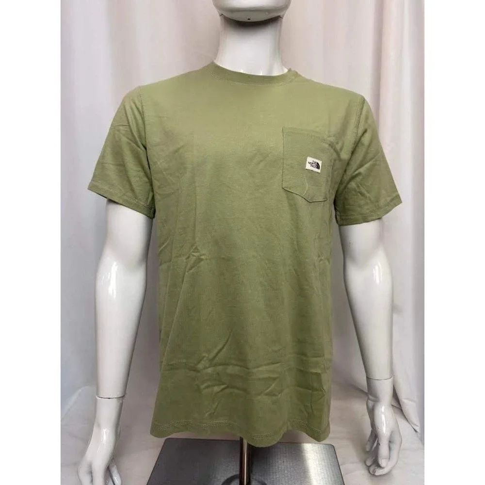 NWT! The North Face Mens Short Sleeve Pocket Tee Olive Green NF0A475L SM